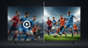 Porównanie jakości obrazu między darmową a płatną listą IPTV.