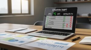 Porównanie IPTV, OTT i telewizji satelitarnej przy wyborze polskiej telewizji za granicą.