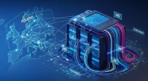 Infrastruktura IPTV z serwerami i siecią CDN dla użytkowników za granicą