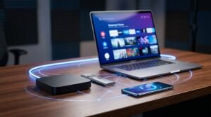 Różne urządzenia do odtwarzania telewizji przez internet ilustrujące what is IPTV w praktyce